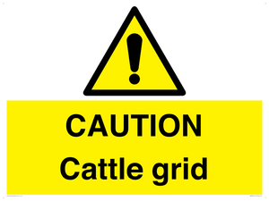 CAUTION Cattle grid